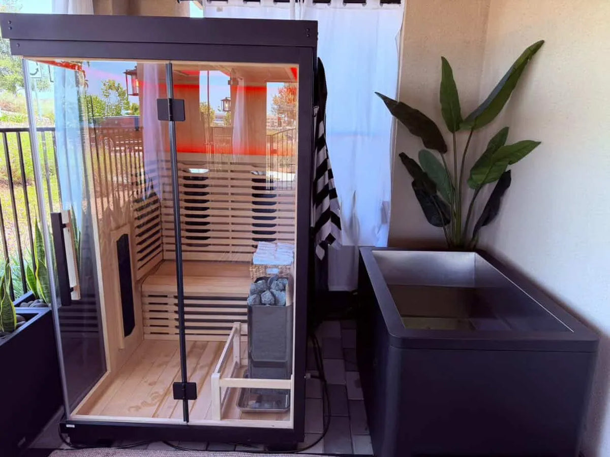 Sauna installed in a customer home