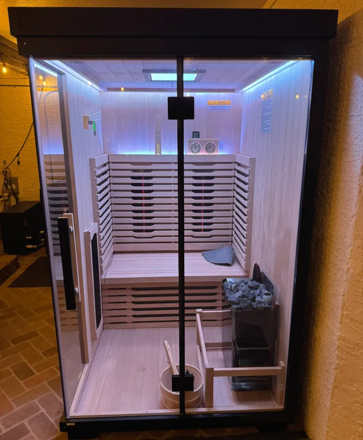 Sauna installed in a customer home