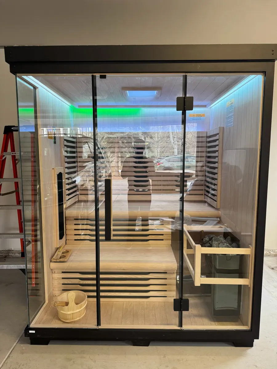 Sauna installed in a customer home